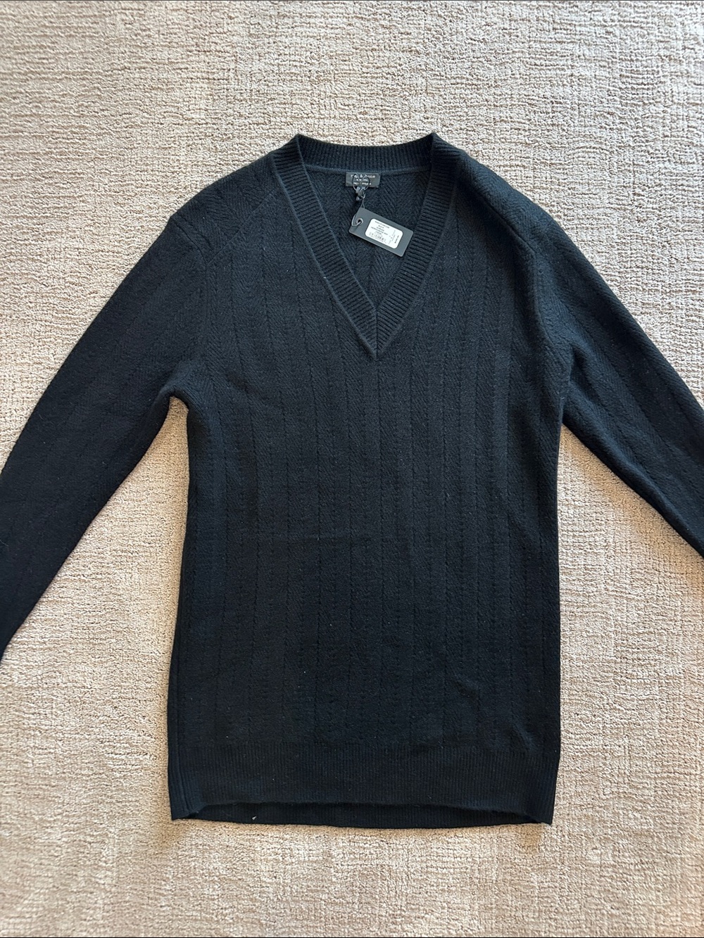 rag & bone cashmere Black V-Neck women’s Sweater dress